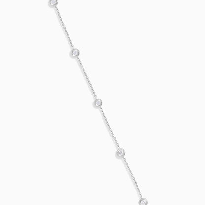 18k White Gold Bracelet Decorated With Natural Diamond Stones