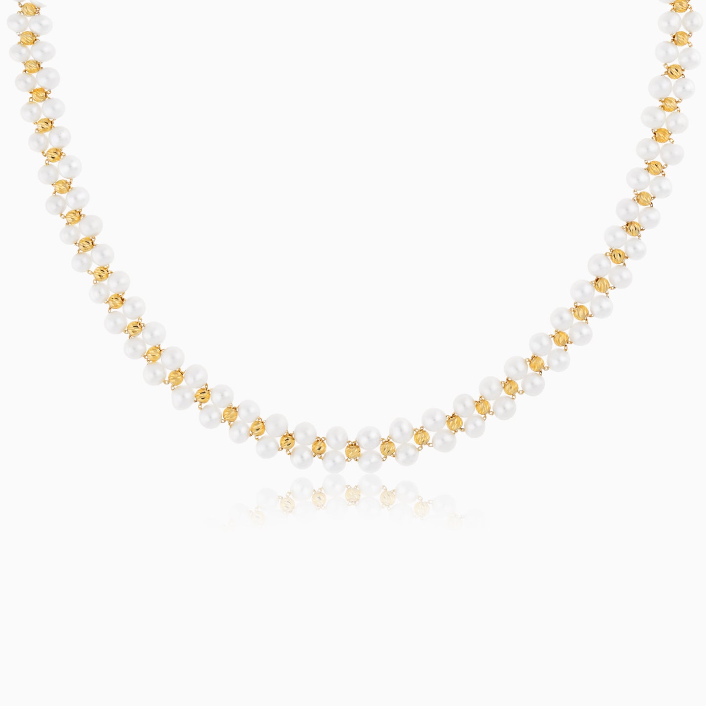 18K YELLOW GOLD CHOKER WITH PEARLS