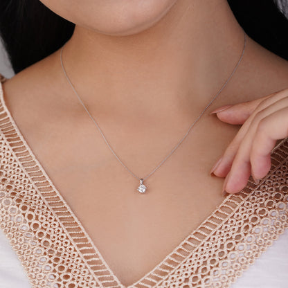 18K White Gold Solitaire Diamond Necklace – Solitaire Collection