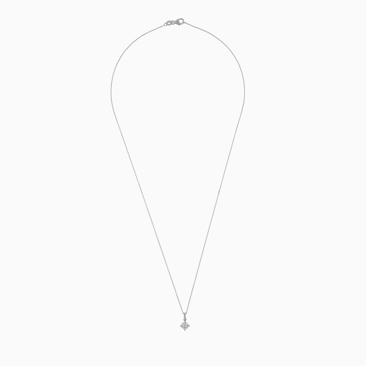 18K White Gold Solitaire Diamond Necklace – Solitaire Collection