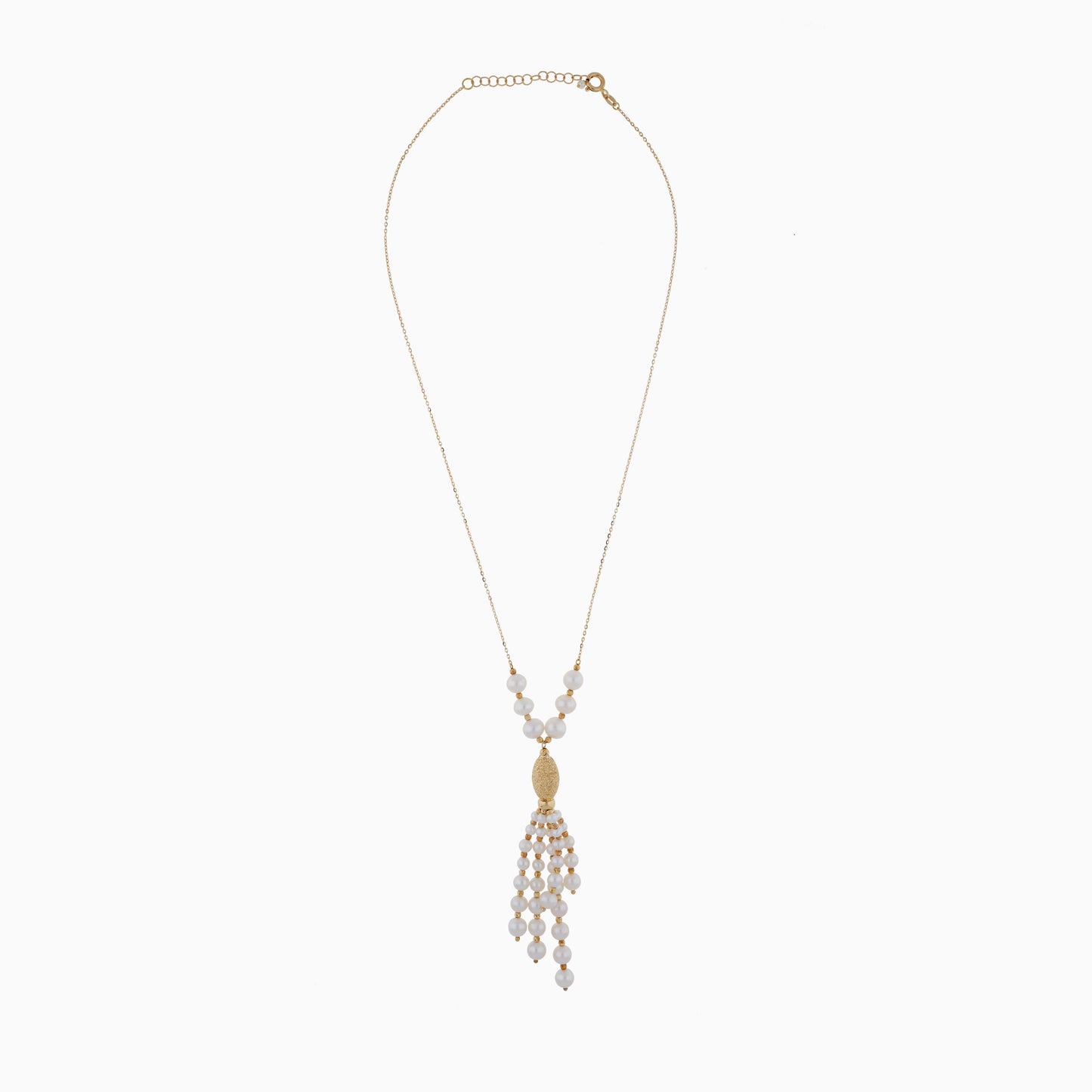 18K YELLOW GOLD NECKLACE DECORTAED BY WHITE PEARLS FROM DANAH COLLECTION