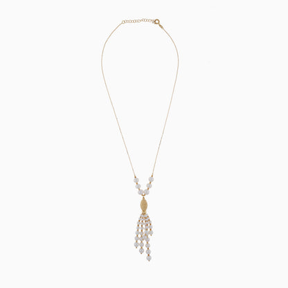 18K YELLOW GOLD NECKLACE DECORTAED BY WHITE PEARLS FROM DANAH COLLECTION
