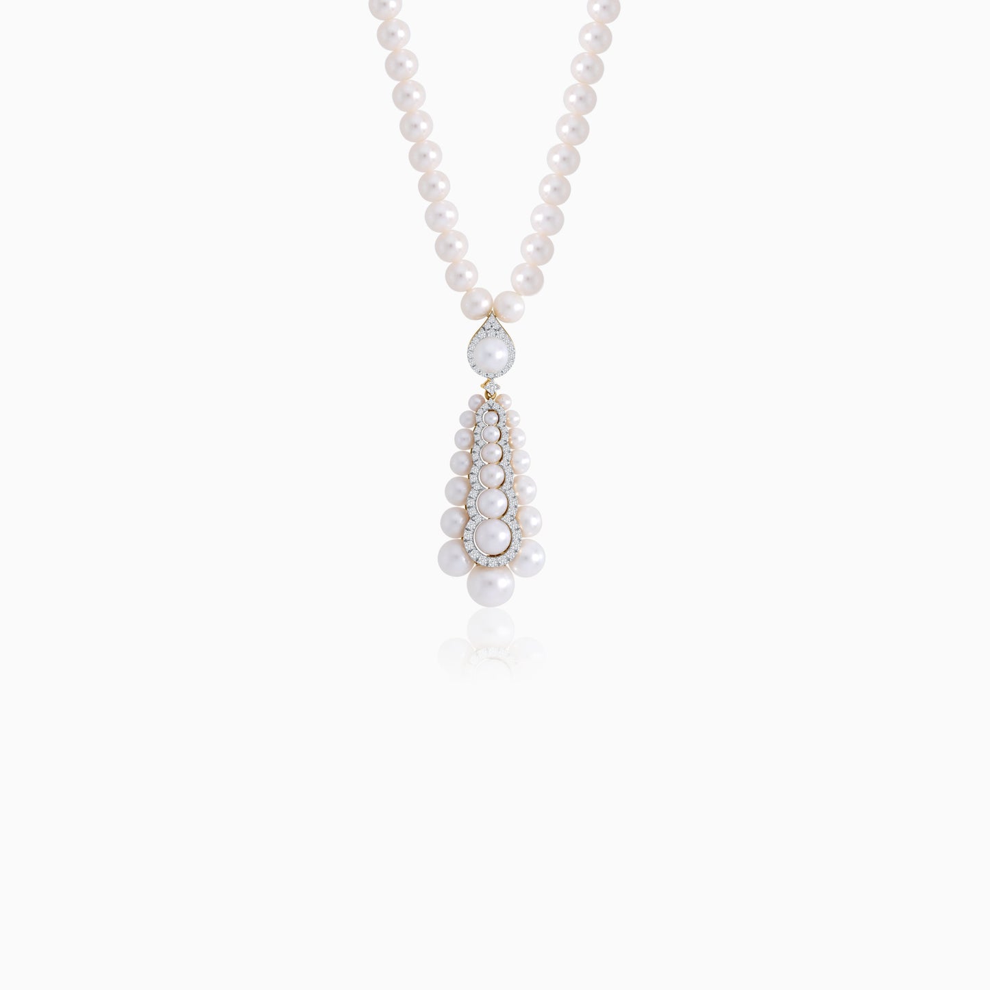 Danah 18K Gold Pearl Necklace with Zircon Stones