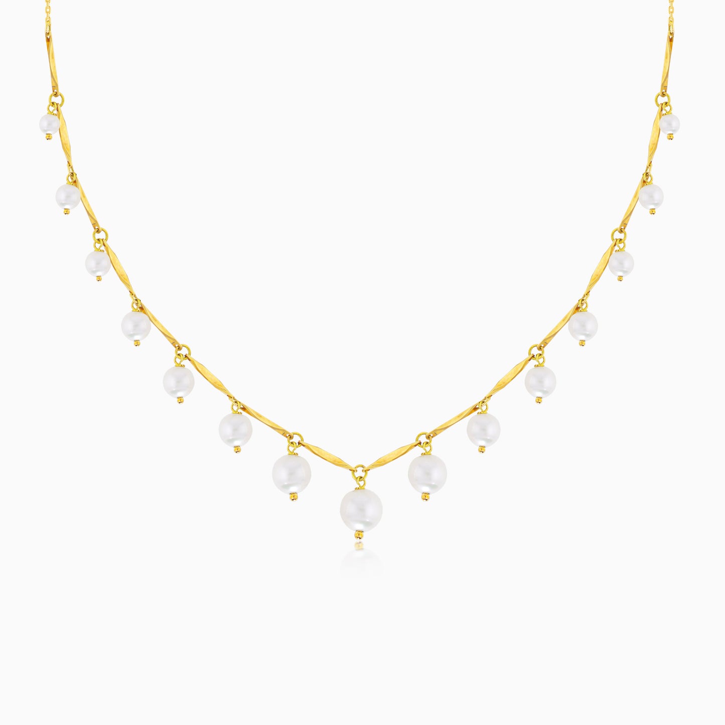 18k Yellow Gold Pearl Necklace | Danah Collection