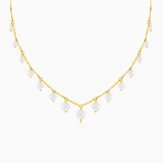 Our Gold Pearl Necklace in 18K Gold – Danah