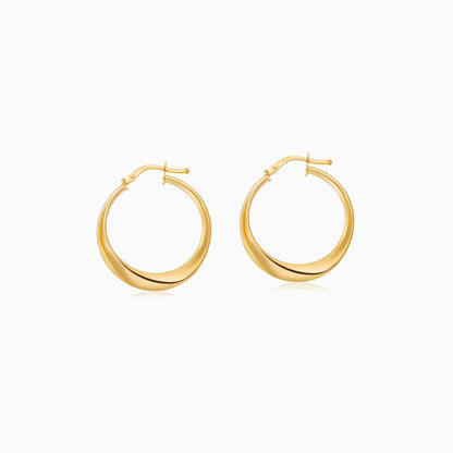 18K Yellow Gold Circular Hoop Earrings from the Hoops Gold Collection