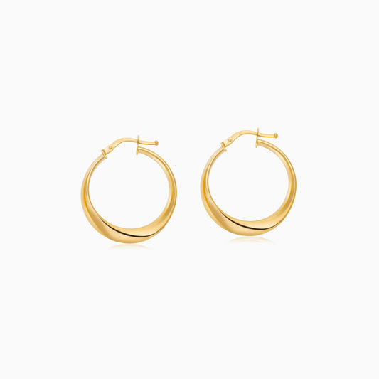 18K Yellow Gold Circular Hoop Earrings from the Hoops Gold Collection