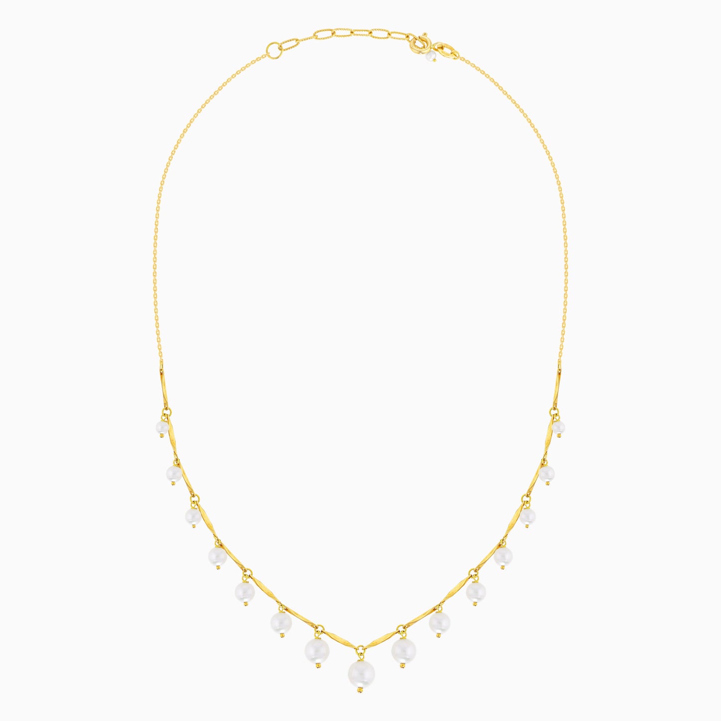 18k Yellow Gold Pearl Necklace | Danah Collection