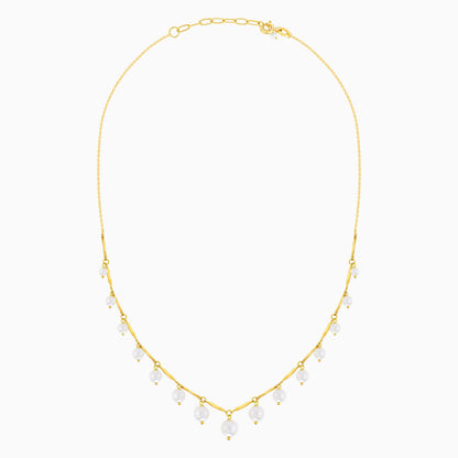 18k Yellow Gold Pearl Necklace | Danah Collection