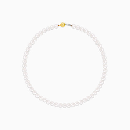 Classic Round Pearl Necklace with 18k yellow gold - from Danah collection