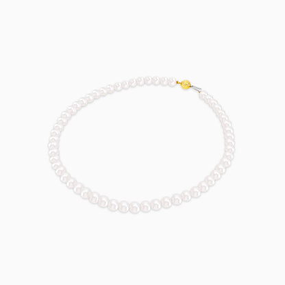 Classic Round Pearl Necklace with 18k yellow gold - from Danah collection