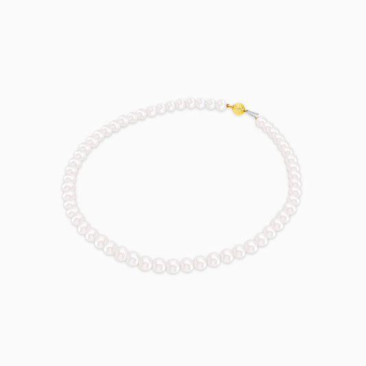 Classic Round Pearl Necklace with 18k yellow gold - from Danah collection