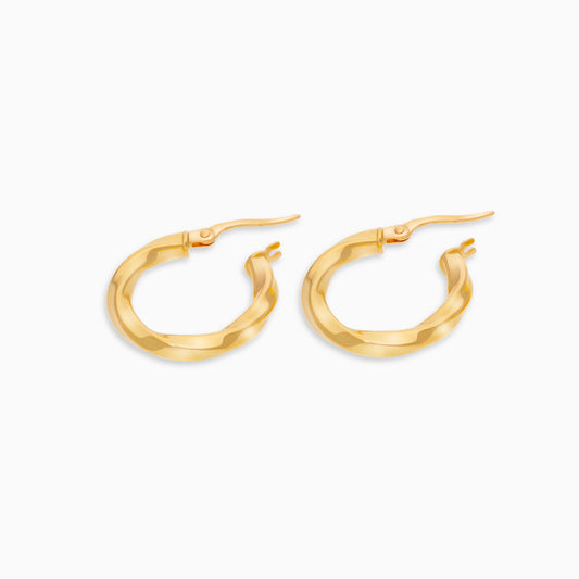 18K YELLOW GOLD EARRINGS IN ROUND SHAPE