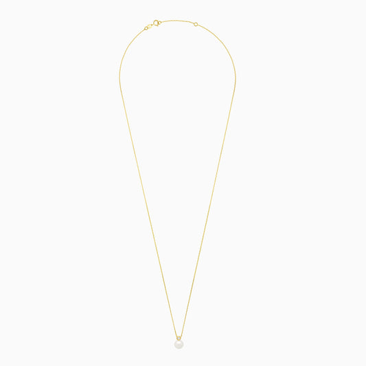 18k rose gold Necklace adorned with natural diamond and pearls | Danah Collection