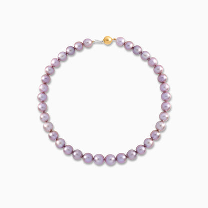Danah Lavender Pearl Choker with 18K Yellow Gold