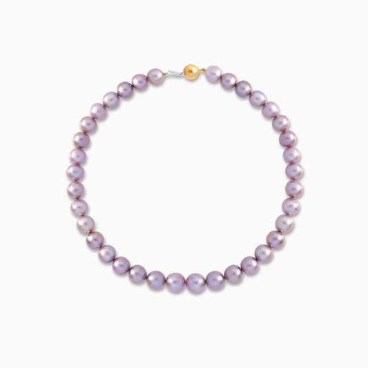 Danah Lavender Pearl Choker with 18K Yellow Gold