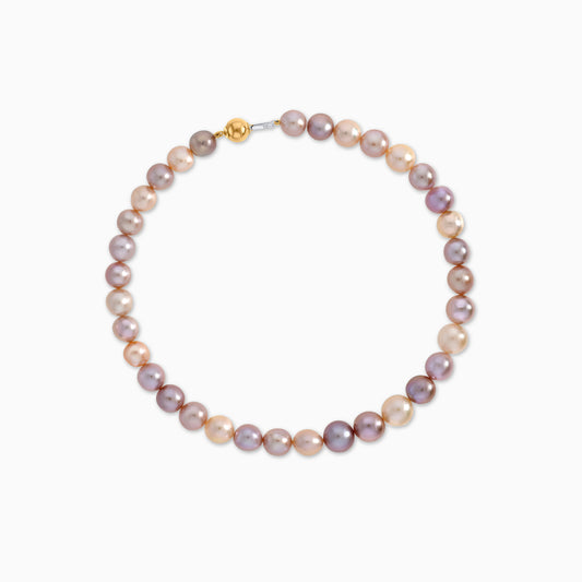 Multicolor Pearl Choker with 18K Danah Yellow Gold