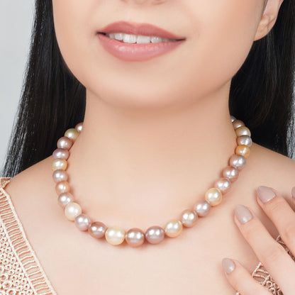 Multicolor Pearl Choker with 18K Danah Yellow Gold