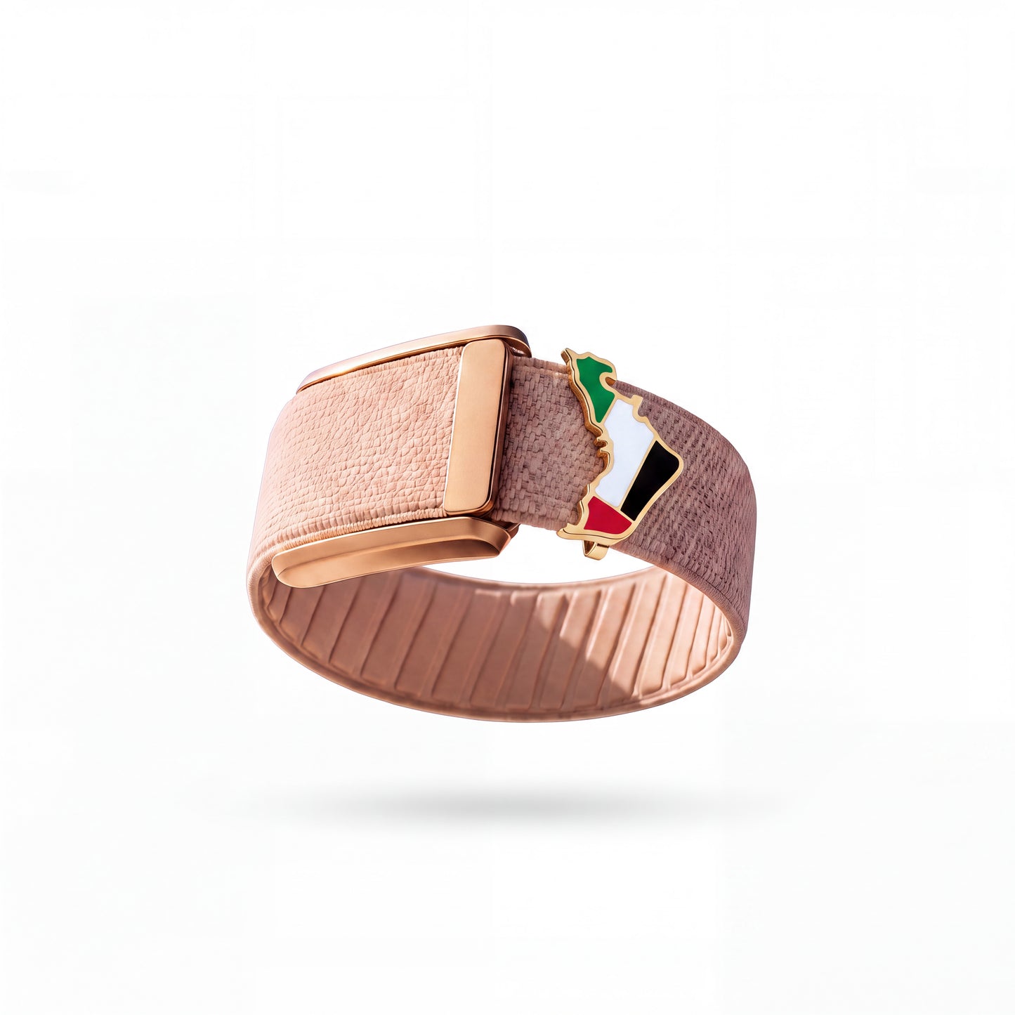 18k Yellow Gold Wearable Strap Accessory UAE Map Enamel Pin