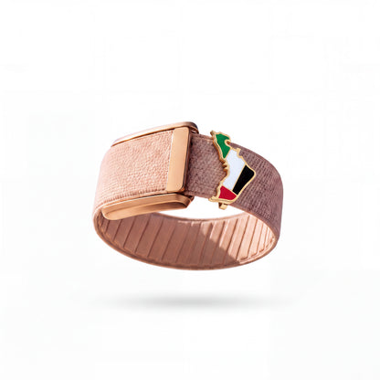 18k Yellow Gold Wearable Strap Accessory UAE Map Enamel Pin