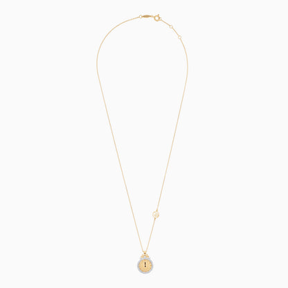 Disney Princess Cinderella Clock Necklace in 18k Yellow Gold with Natural Diamonds & Enamel | Disney Collection