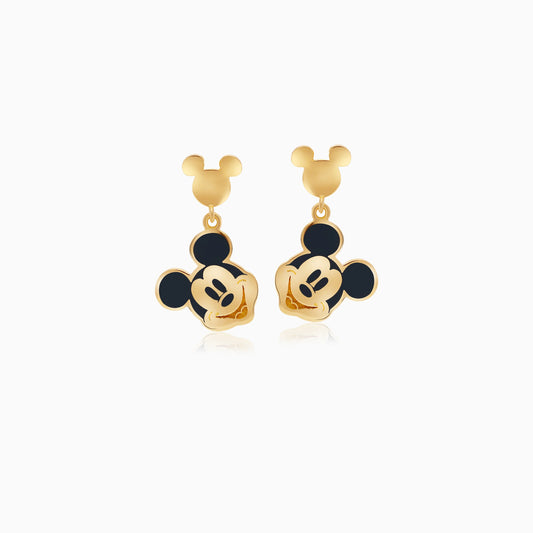 18k Yellow Gold Mickey Mouse Earrings for Kids | Disney Collection