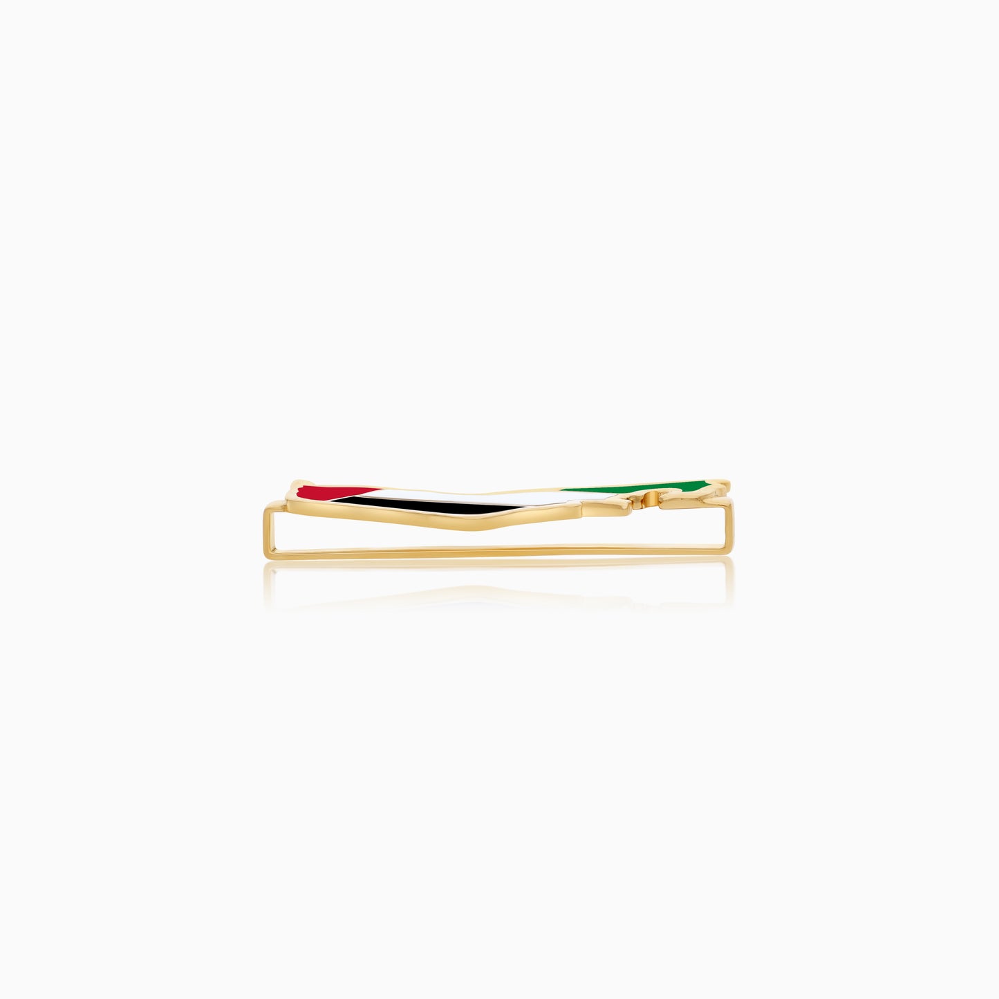 18k Yellow Gold Wearable Strap Accessory UAE Map Enamel Pin