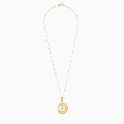 18k Yellow Gold Necklace With Arabic Letter "Noon"