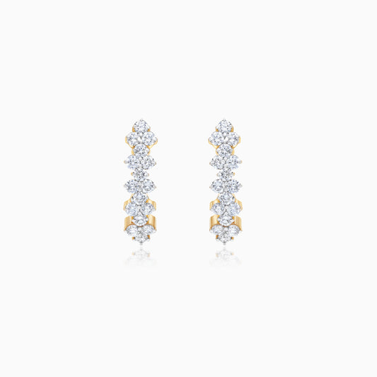 Scala Yellow Gold Diamond 18k Earrings – Jawhara Jewellery