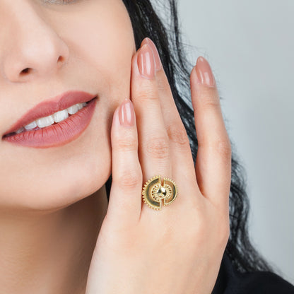 18K Yellow Gold Ring from the Shnaf Collection