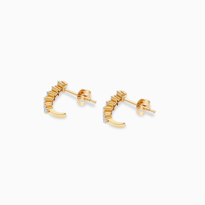 Scala Yellow Gold Diamond 18k Earrings – Jawhara Jewellery
