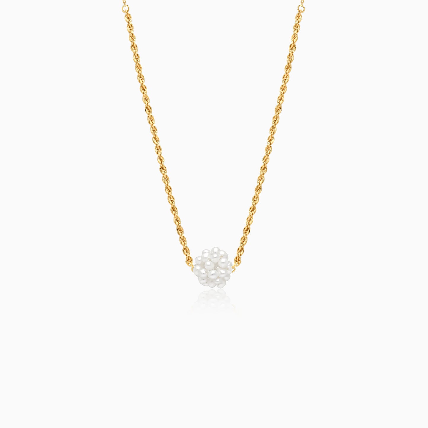 Necklace with Pearls in 18kt Yellow Gold