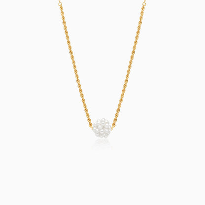 Necklace with Pearls in 18kt Yellow Gold