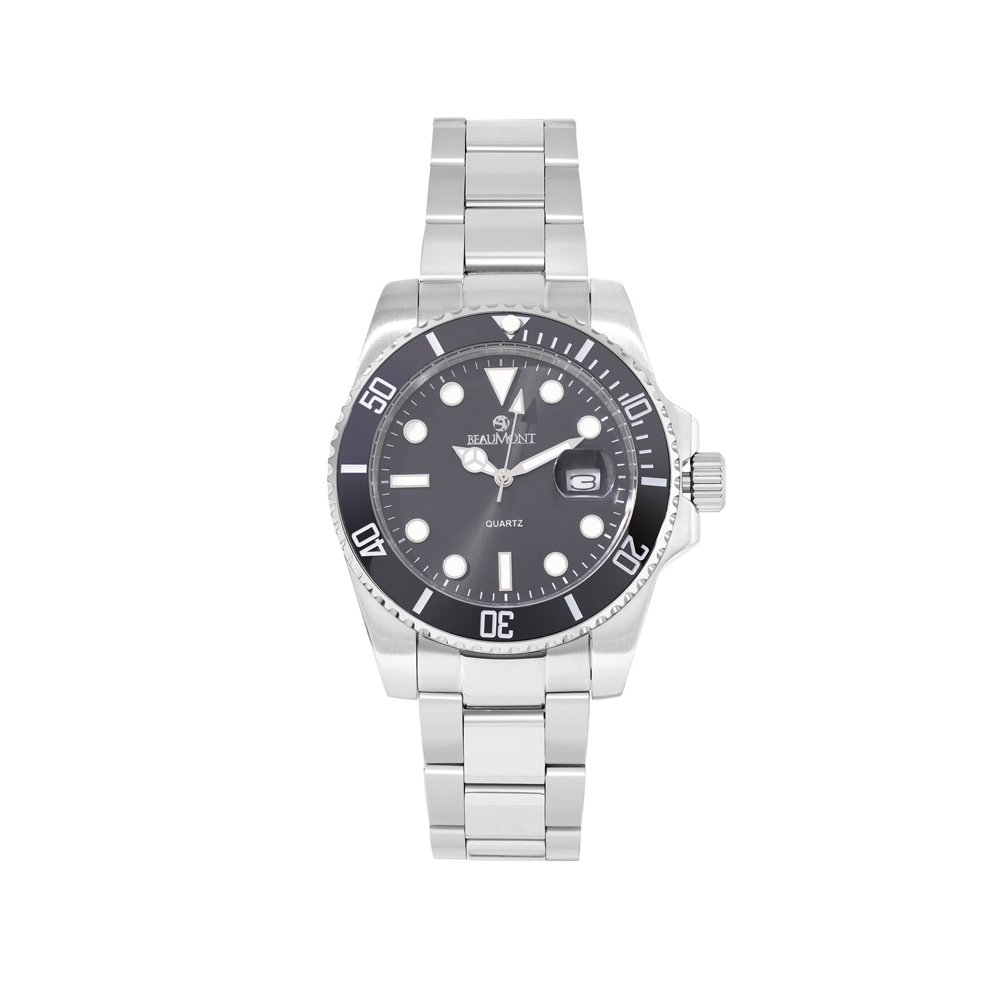 Black & Stainless Steel Quartz Beaumont Gents Watch