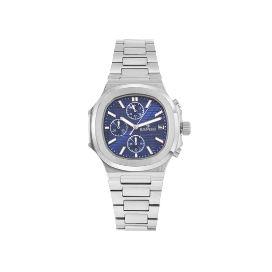 Blue & Stainless Steel Quartz-Chronograph movement Beaumont Gents Watch