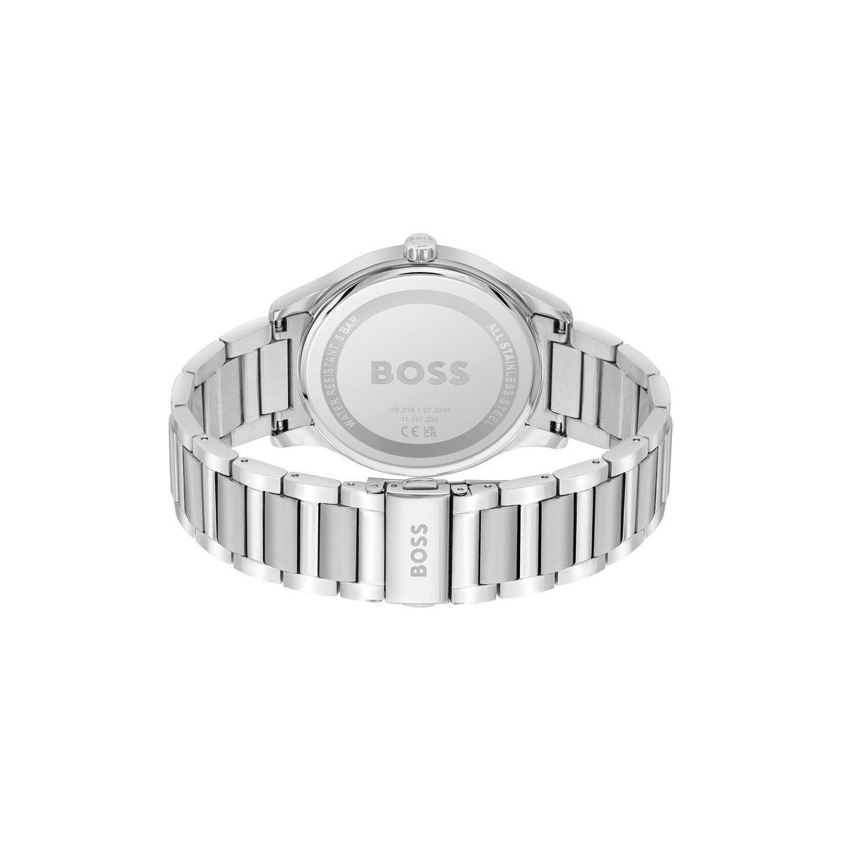 Boss Watch Reason Mens Round 43mm Stainless Steel Case Stainless Steel Bracelet Stainless Steel Dial