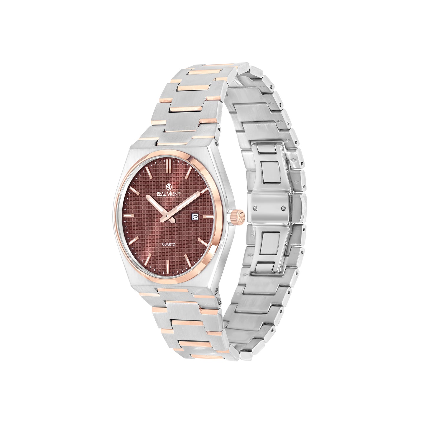 Brown Stainless Steel Quartz Beaumont Gents Watch