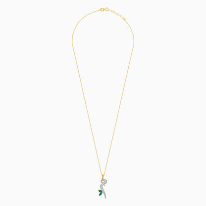 18K Yellow Gold ‘Meem’ Arabic Letter Necklace | Horoufi Diamond Collection