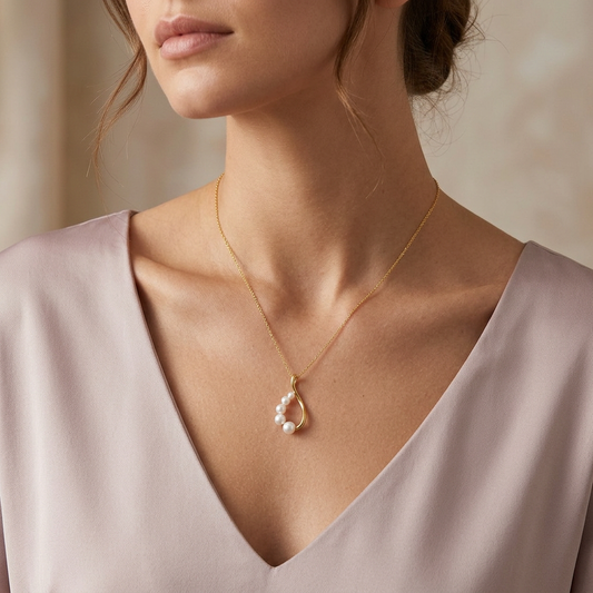 Danah 18k Yellow Gold Pearl Necklace