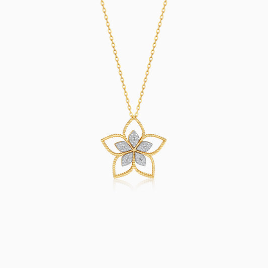 Fortuna Diamond & MOP Flower Necklace