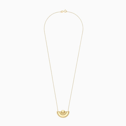 18K Yellow Gold Half Circle Necklace – Shnaf Gold Collection