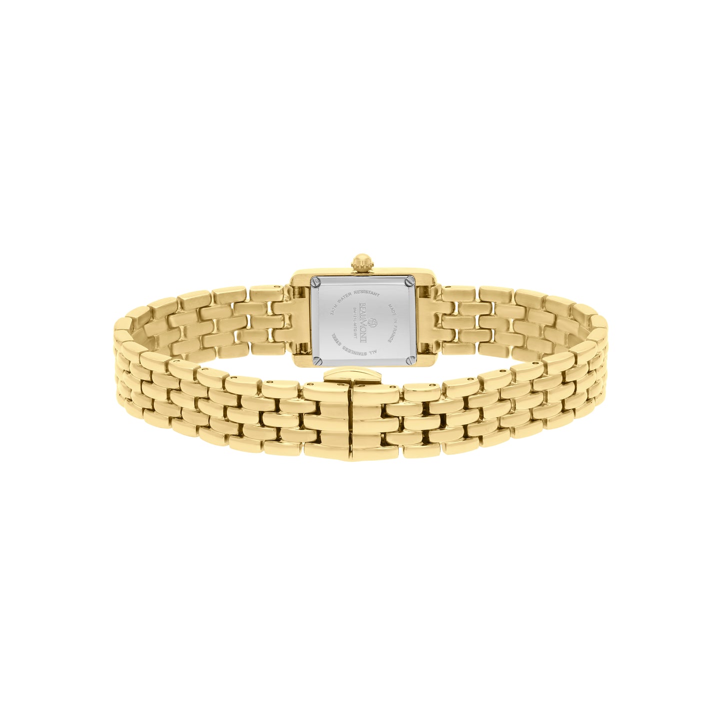Gold Plated Rectangle Quartz Beaumont Ladies Watch
