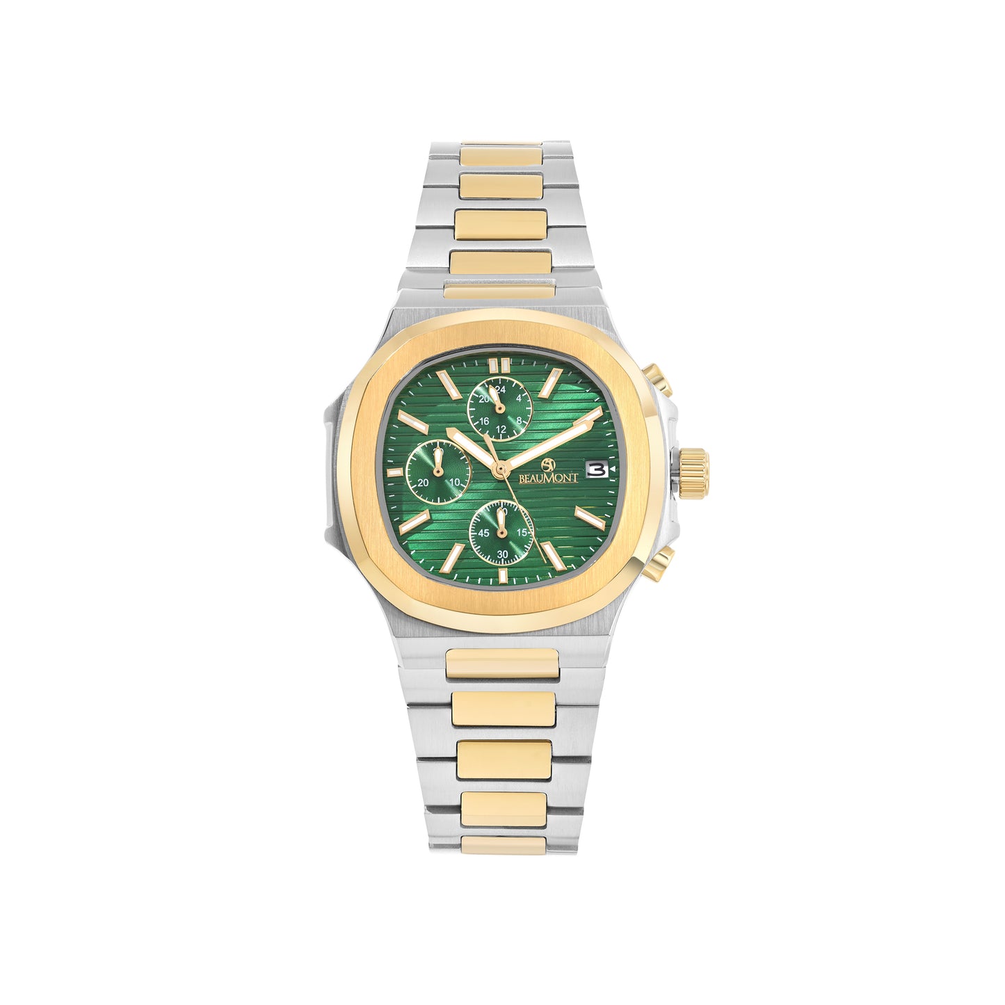 Gold & Green Quartz-Chronograph movement Beaumont Gents Watch