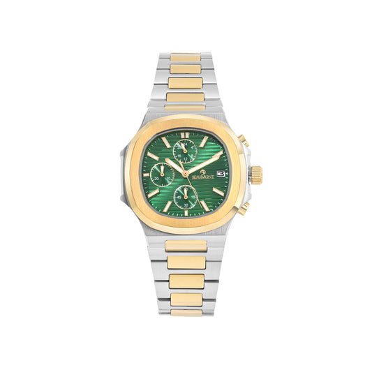 Gold & Green Quartz-Chronograph movement Beaumont Gents Watch