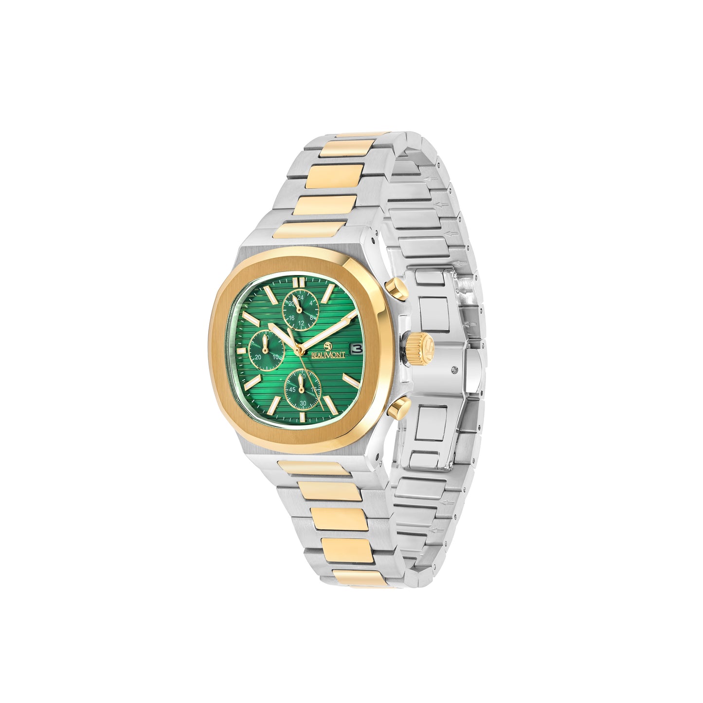 Gold & Green Quartz-Chronograph movement Beaumont Gents Watch