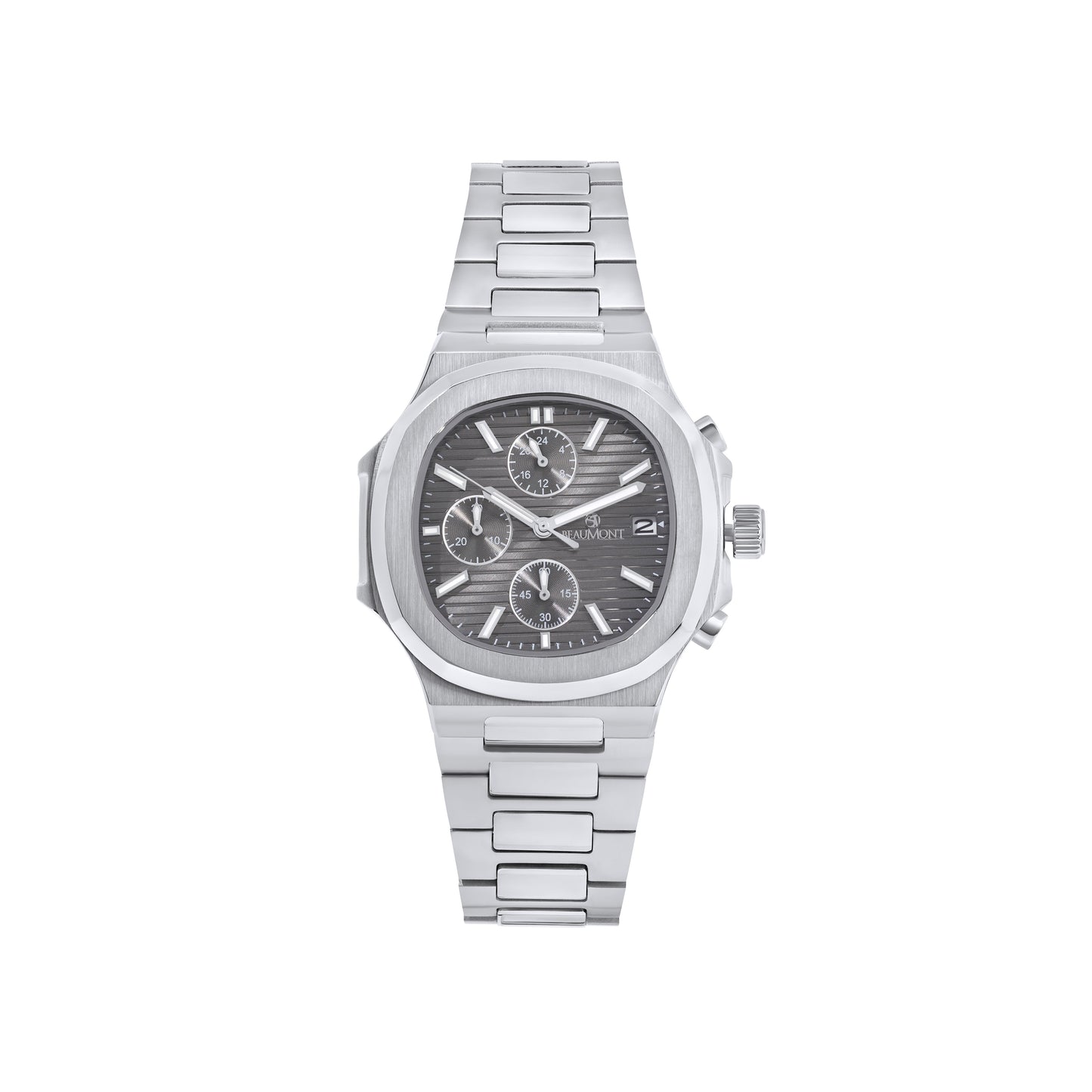 Grey & Stainless Steel Quartz-Chronograph movement Beaumont Gents Watch