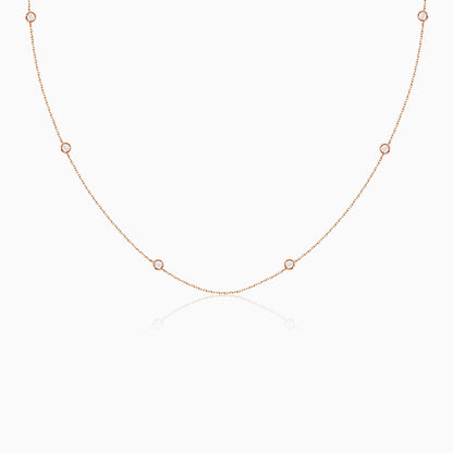 18K Rose Gold Diamond Necklace – Trendy by Jawhara