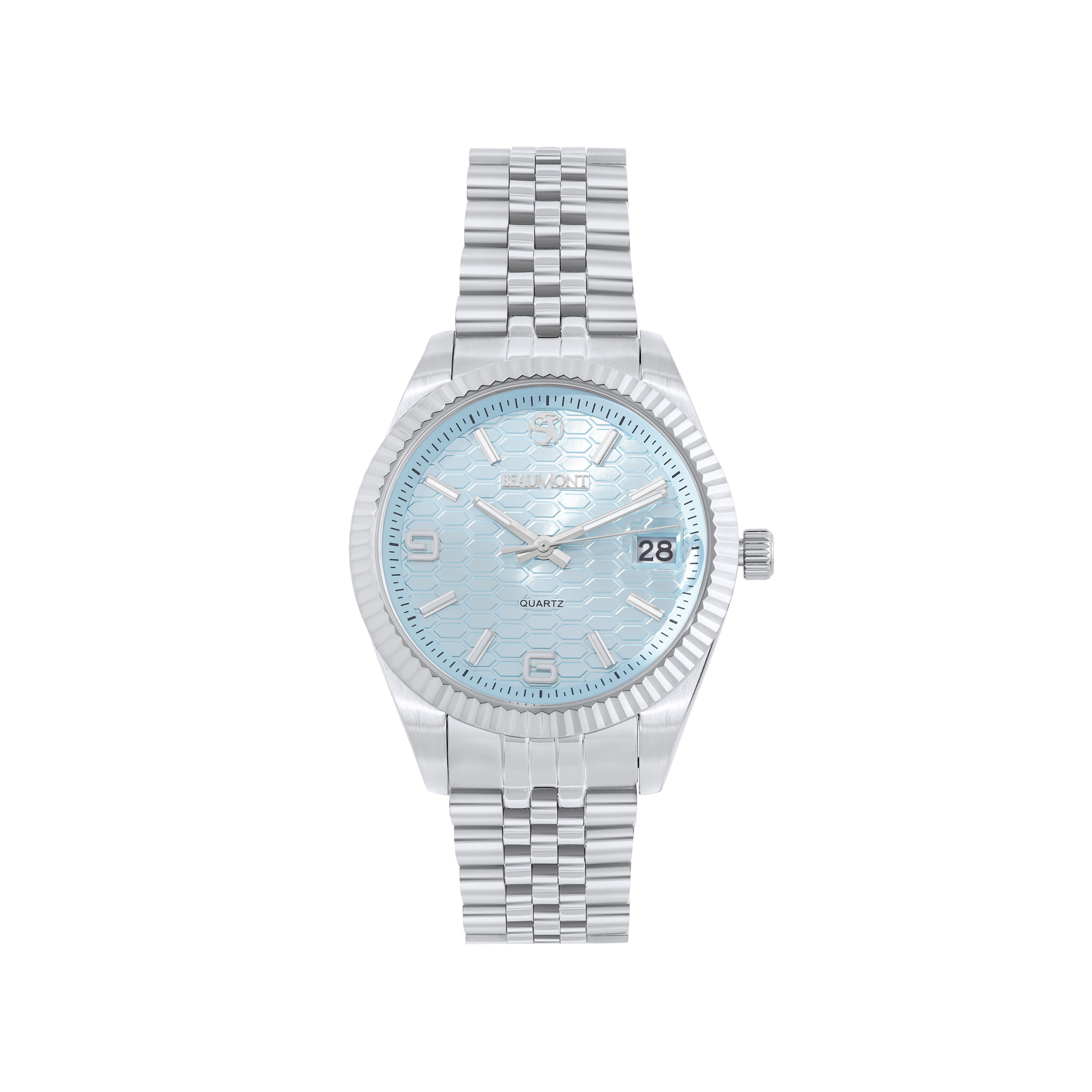 Light Blue Quartz Beaumont Gents Watch – Jawhara Jewellery