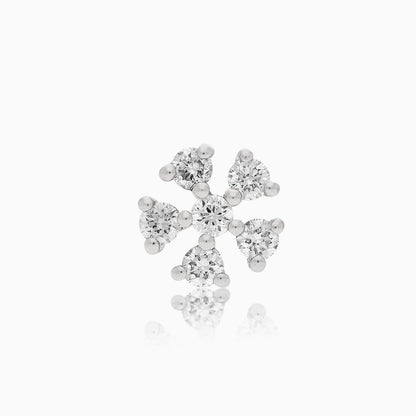 دبوس أنف مرصع بالألماس الطبيعي من الذهب الأصفر عيار 18 قيراطًا