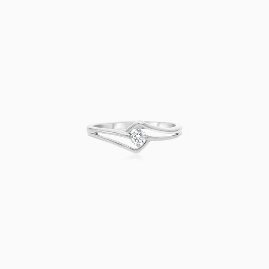 Platinum Ring with Natural Diamonds - Evara